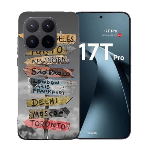 LCEHTOGYE �K�p Xiaomi 17T Pro�p�P�[�X�A�K�p Xiaomi 17T Pro (6.83")�ƌ݊����̂��钴���^�u���b�N�\�t�gTPU�V���R���Q���P�[�X�ی�J�o�[ - BST17