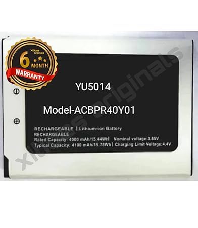 Image of ACBPR40Y01 Battery for yureka yu aace 5014 Mobile Battery with 6 Month Warranty** (V149)