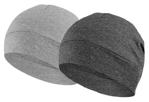 PAROPKAR 100% Cotton lycra Skull Caps Lightweight Beanie Sleep Hats Breathable Helmet Liner Cap Biking Cycling Cap for Unisex