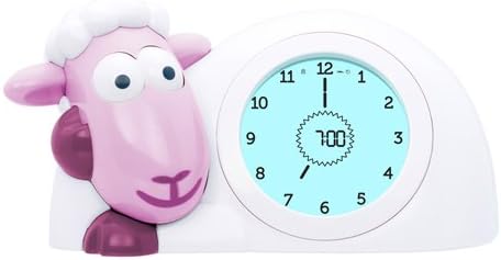 Zazu Kids Sam Sleep Trainer Alarm Clock and Night Light - Pink Sheep Toy