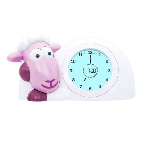 Zazu Kids Sam Sleep Trainer Alarm Clock And Night Light - Pink Sheep Toy #TOP18