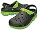 Crocs Unisex Duet Max Clog, Graphite/Volt Green, 11 M US Men / 13 M US Women