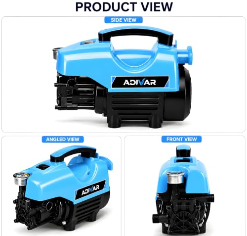 Image of AD-180 High Pressure Washer | 2000W Motor | 180 Bar Max Pressure | 7 L /Min Flow Rate | Portable Electric Washer for Car, Bike, Solar Panal, Walkways & Home Cleaning