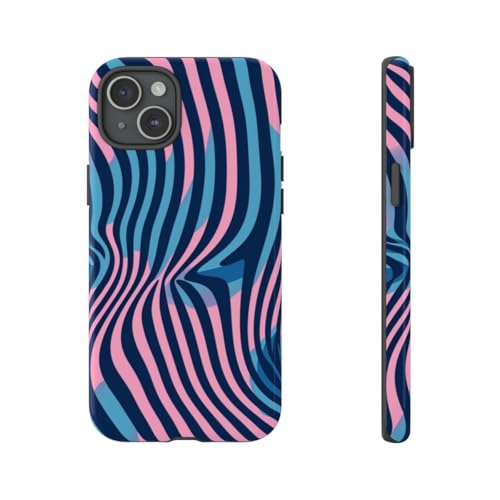 Coque rigide brillante iPhone 15 Plus motif ondulé anti-rayures