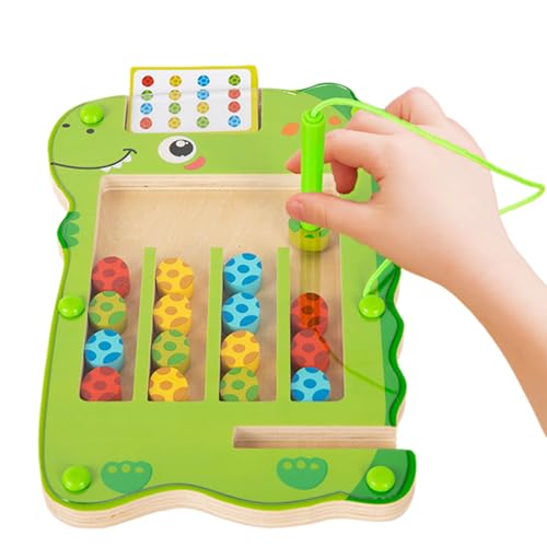 Labyrinthe magnétique en bois : puzzle d'association de couleurs pour enfant