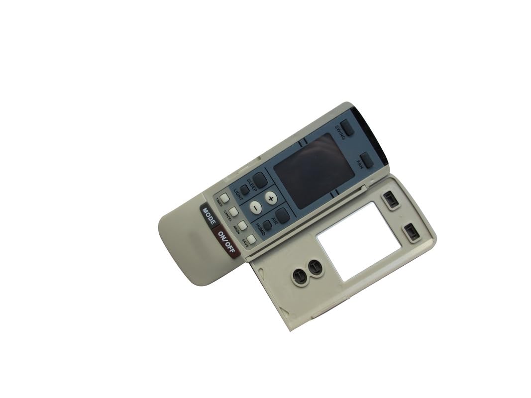 Front view of the AC remote control with buttons and display