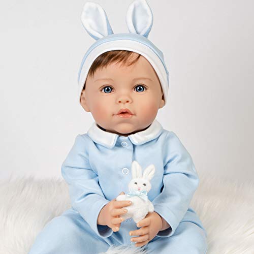 Paradise Galleries Reborn Baby Doll with Rooted Hair - 20 inch Boy Honey Bunny, 6-Piece Gift Set with Magnetic Pacifier