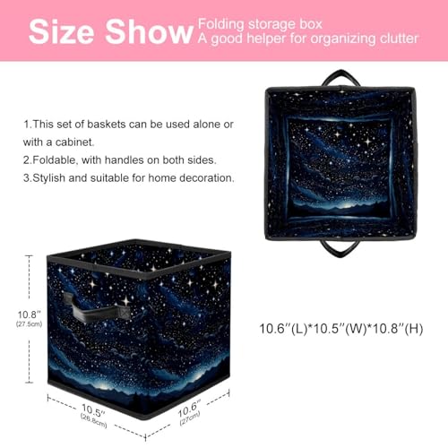 Boîte de rangement pliable ciel étoilé cube pour placard - 3
