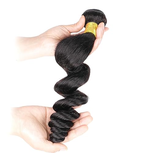 Huarisi Loose Wave Human Hair Bundles 8 Inch Short Weave Single Bundle Natural Color Brazilian Virgin Hair 100g - Image 4