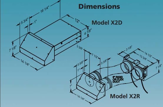 Extractor reversible de sótano Tjernlund X2R mando remoto miniatura 3