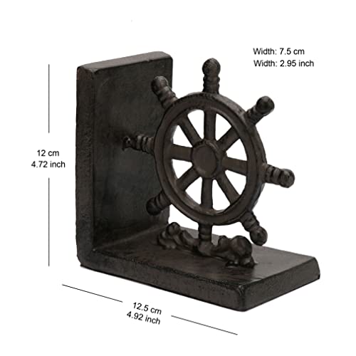 Anchor And Ships Wheel Cast Iron Bookends #TOP2