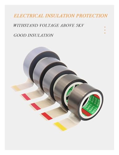 Cinta adhesiva PTFE, cinta de teflón de 0,18 mm de grosor para selladores al vacío y aplicaciones eléctricas, 10 metros de longitud