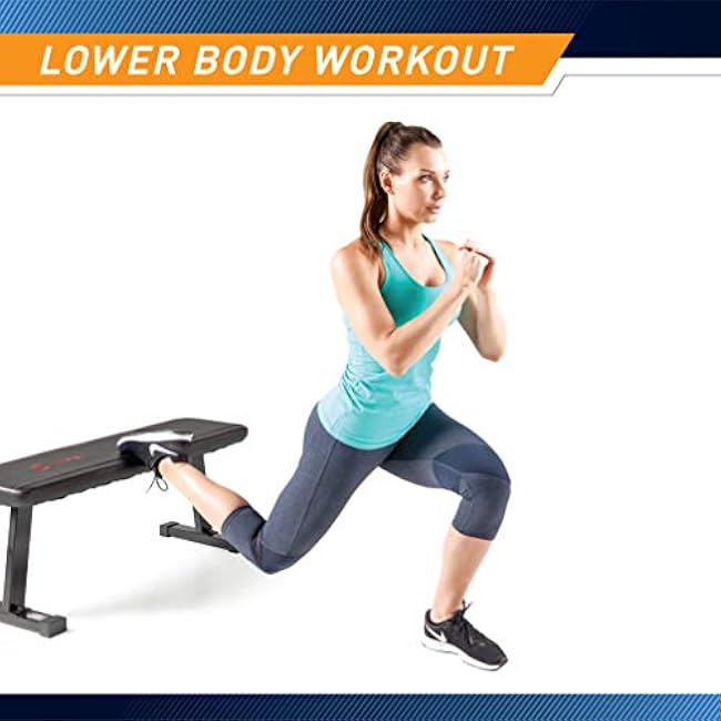 Marcy Flat Utility Weight Bench for Home Gym Weight Training and Ab Exercises