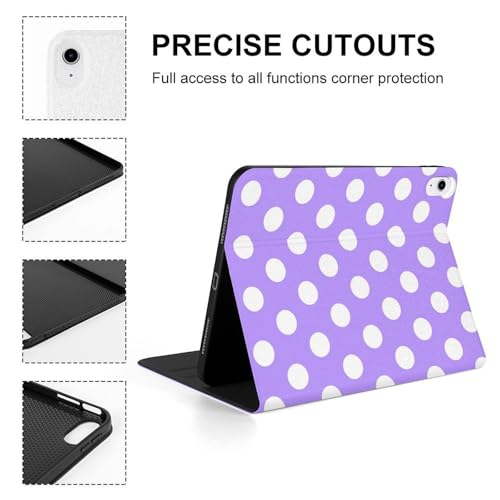 Coque fine pour iPad 10e génération anti-rayures violette avec support et réveil auto - 4