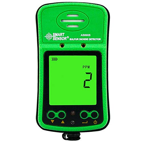 Portable SO2 Gas Monitor Tester 0~20ppm Digital LCD Display Rechargeable Li-Battery Powered Alarm Handheld Sulfur Dioxide Gas Detector Analyzer Sensor