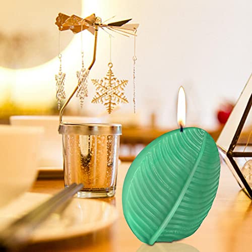 Molde de vela, moldes de sabonete, formas de silicone exclusivas, molde de vela de folha 3D feito à