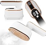 ZStarlite Upgraded - Travel Steamer for Clothes - LED Display & 3+1 Level Steam, Portable Handheld Steamer, Foldable Travel Iron Mini Steam Iron with Ironing Gloves for Travel Home College Dorm(White)
