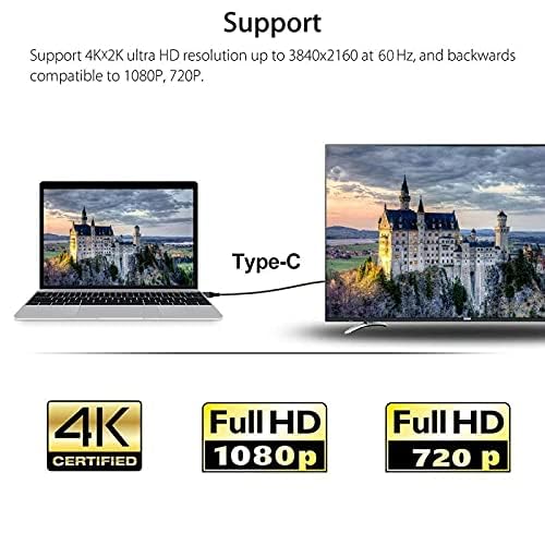 Daytona HC-01 Type-C to 4K Ultra Full HD HDMI USB-C Tak Çalıştır Macbookile ipadile telefon ile uyumlu Görüntü Aktarım Kablosu-1.8m