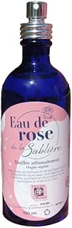 Eau de rose 100ml avec pompe - produits artisanaux français - made in France - cosmétiques naturelles - 100% d'origine végétale - douceur et naturel