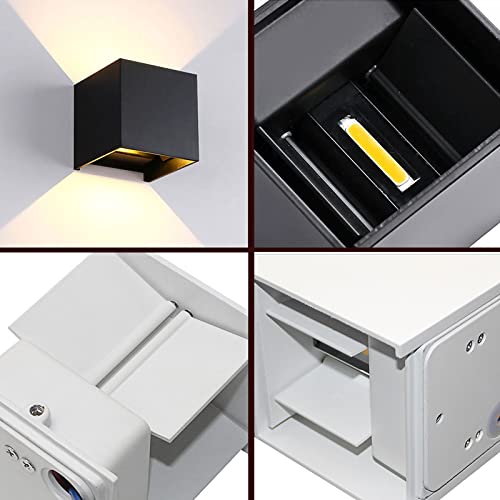Bañador de pared interior exterior IP65 con aplique de iluminación up down regulable 6