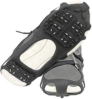 The Fisherman 24 Spikes Anti-Slip Ice Grippers for Shoes/Boots, Traction Cleats with 2