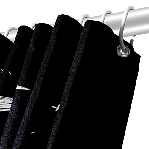 Rideau de douche squelette imperméable 152 x 183 cm lavable avec crochets