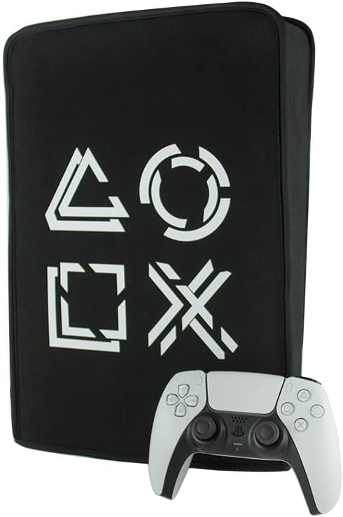 Dust Cover for PS5 Slim Disc&Digital Edition,Game Console Protective Case Anti-dust Skin Protector Washable Dust Cover Sleeve