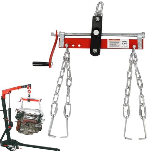 Nbbwwu Engine Leveler for Hoist, Shop Crane Lift Hoist Balancer, Engine Leveler Adjustable Handle 0.9 Ton Capacity for Shop Crane Accessory