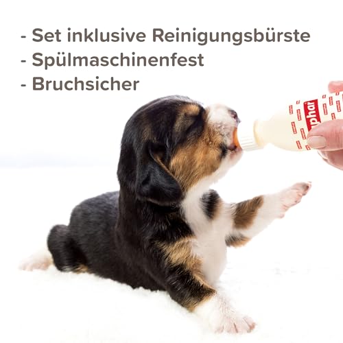 beaphar - Lactol Aufzucht Set - 1 Flasche + 1 Reinigungsbürste + 4 Sauger - Für Hunde, Katzen Und Kleintiere - Hilfestellung Bei Der Nahrungsaufnahme - Spülmaschinenfest (Packung mit 2)