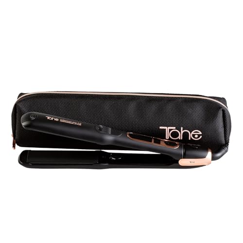 Tahe Plancha para el cabello Millenium Pro 4.0 con revestimiento cerámico, tecnología de iones negativos y neceser incluido