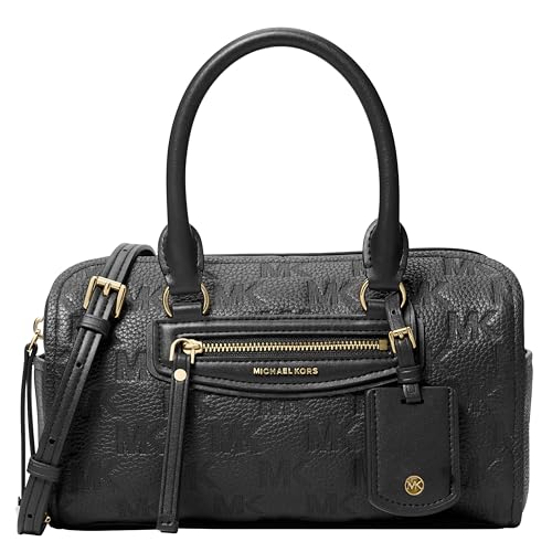 Image of Michael Kors Women's Jet Set Travel Extra Small Duffle Crossbody, Black, Medium