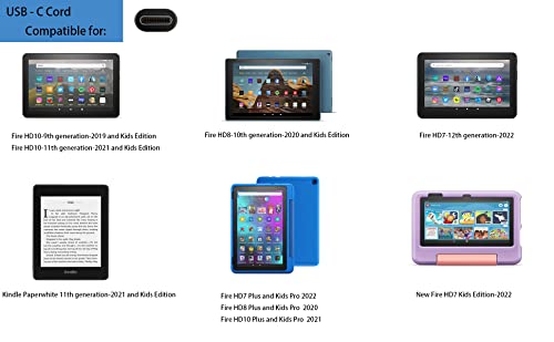 Fast Charger Fit For Kindle Fire Tablet With 5Ft Type-C Micro Usb Cable For Charging Fire Hd 6 7 8 10&Fire Plus/Kids/Kids Pro/Hd Hdx/Kindle/Paperwhite/Oasis E-Reader #TOP2