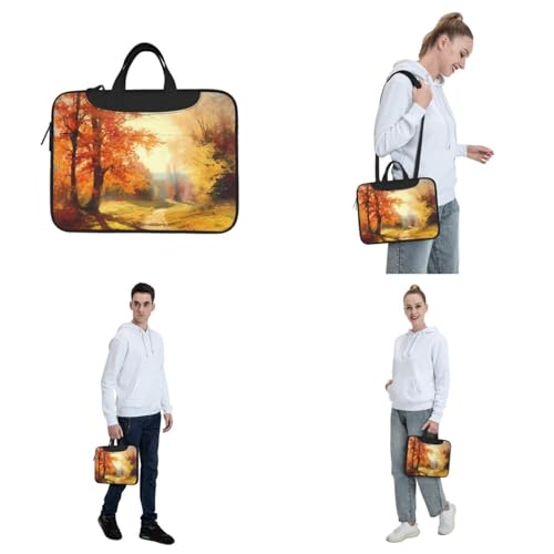 Bolso Tote para Laptop escénico de otoño para hombres y mujeres miniatura 7