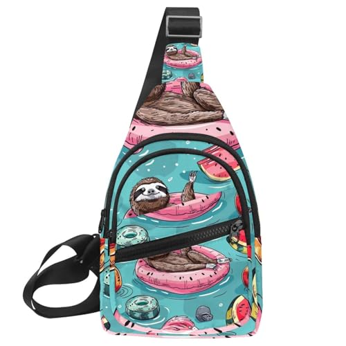Mochila cruzada de perezoso con correa ajustable Swims riñonera multicolor
