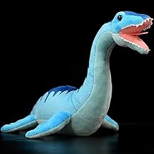 Realistic Plesiosaurus Plush Toy - Lifelike 16" Blue Dinosaur Utahraptor Tyrannosaurus Stuffed Animal, Soft, Gifts Collectible for Kids