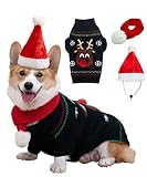 Aurueda Jersey de Navidad para perro, disfraz de reno, regalo para cachorro, cálido suéter de invierno para perros, XS, pequeño, mediano, grande, extra grande