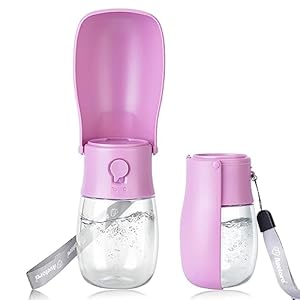 AVELORA Foldable Dog Water Bottle,Portable Dog Water Dispenser,Outdoor Pet Water Bottle for Dog,Cat,Puppy,Walking,Hiking,Travel.Dishwasher Safe,Puppy Accessories,10oz