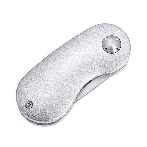 Mile High Life Ganzmetall Faltbares Golf Pitchgabel mit Pop-up Taste & Magnetkugel Markierung (Silver Curve)