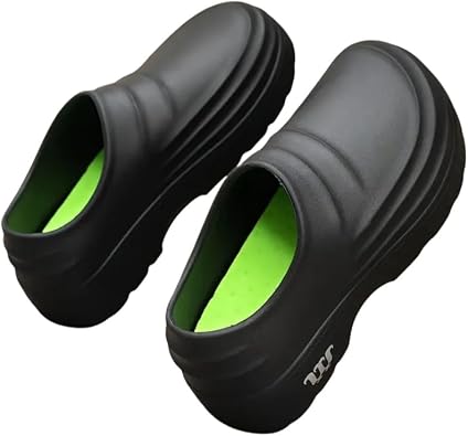 Womens EVA Solid Chef Shoes, Comfy Non Slip Slip On Work, Waterproof Comfort Closed Toe