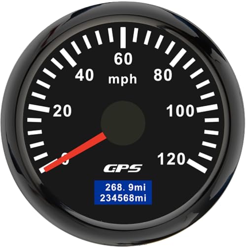 52mm Boat GPS Speedometer 0-120MPH Car Odometer Gauge 7 Colors Backlight With GPS Antenna for Car Motorcycle Boat Marine Truck
