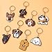 Gala Glow 20PCS Dog-Themed Silicone Keychains - 'Ages 14+ - Adult Party Favors & Daily Decor for Keys/Backpacks/Wallets