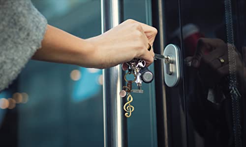 Aupra Music Note Keychain Gift Idea Women Men Leather Musical Keyring Girl Boy Friendship Small Surprise Present Home Car Key Chain Ring… #TOP7