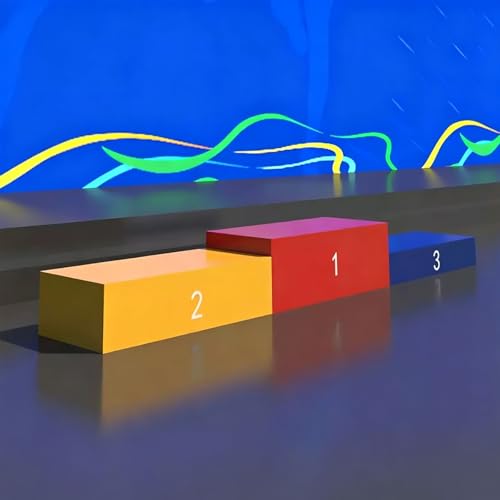 Laohucai Podium de Victoire 1-2-3 en Bois coloré, Plateforme emboîtable Peu encombrante pour Les vainqueurs, Podium pour événements Sportifs, Aucune...