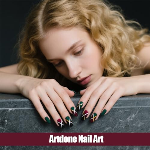Image of Artdone Nail Striping Tape Lines Kit With Nail Art Pens Dotting Tools And Liner Brushes For Gel Polish Small Detail Drawing Design Paint
