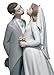 LLADRÓ A Kiss to Remember Couple Figurine. Porcelain Bride and Groom Figure.