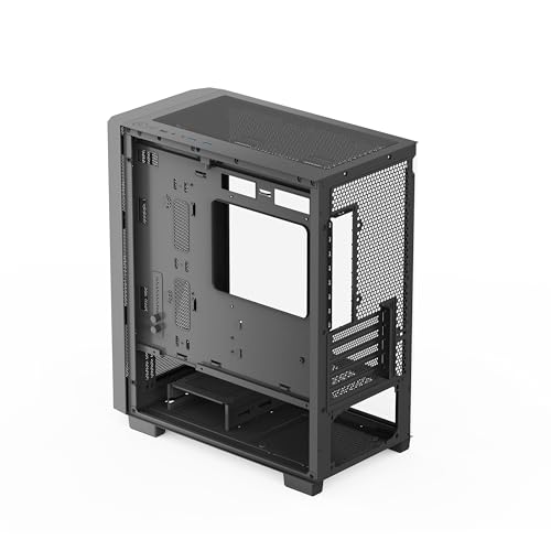 Image of Rosewill FBM-X6 Micro ATX Mid Tower Case - Tempered Glass Side Panel, High Airflow, 4X PWM ARGB Fans, Dedicated Cable Routing Clips, Pre-Installed 650W 80+ Gold Power Supply - Black