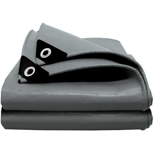 Heavy Duty Tarp 40x60 Ft, 12 Mil Thick Waterproof Silver/Black Reversible with Grommets, UV Resistant Tear and Fade Resistant
