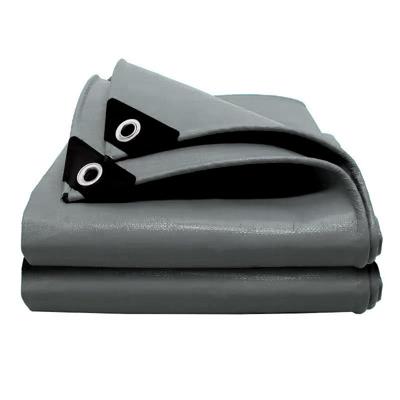 Heavy Duty Tarp 40x60 Ft 12 Mil Thick Waterproof Silver/Black Reversible with Grommets UV Resistant Tear and Fade Resistant
