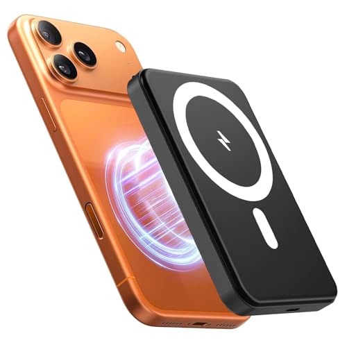 Inalámbrico Power Bank, Magnético Batería Externa 10000mAh para iPhone, Cargador Inalámbrico 20W Cargador Carga Rápida, Bateria Portatil Powerbank para iPhone 17 16 15 14 13 Pro MAX Samsung Android