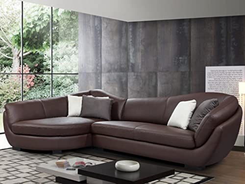 Vente-unique Pascal MORABITO-Ecksofa Leder 5-Sitzer - Ecke Links...